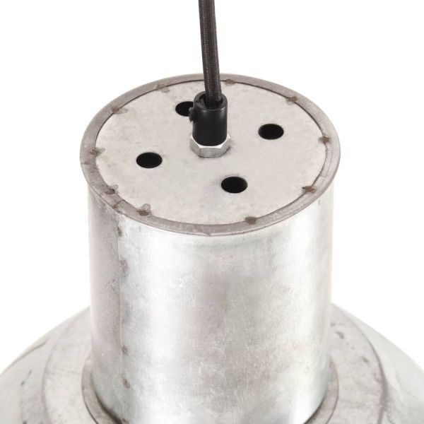 Пенделна лампа 25 W сребриста кръгла 28,5 см E27