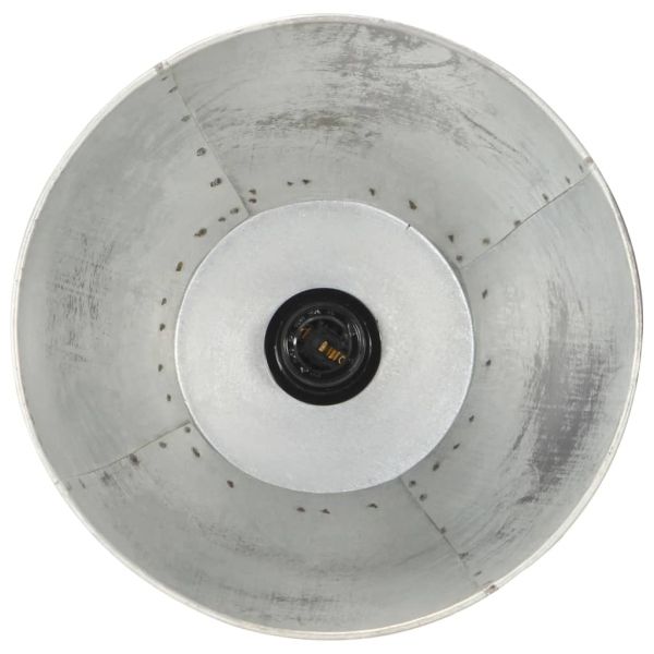 Наземна лампа, сребриста, мангово дърво масив, E27