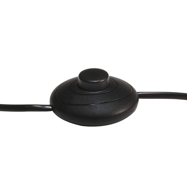 Подова лампа, черна, E27, мангово дърво масив