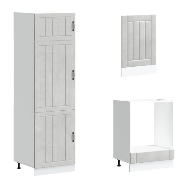 Комплект кухненски шкафове от 7 части Lucca, инженерно дърво