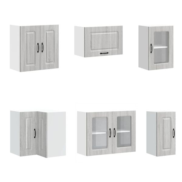 Комплект кухненски шкафове от 11 части Kalmar, инженерно дърво