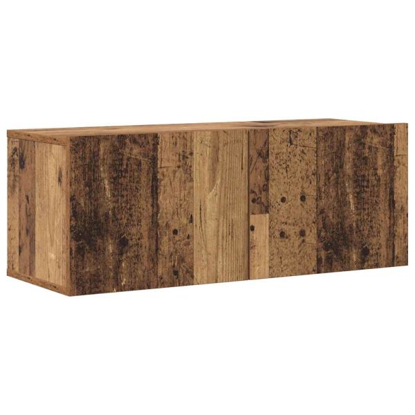 Комплект ТВ шкафове за стенен монтаж 6 части, инженерно дърво