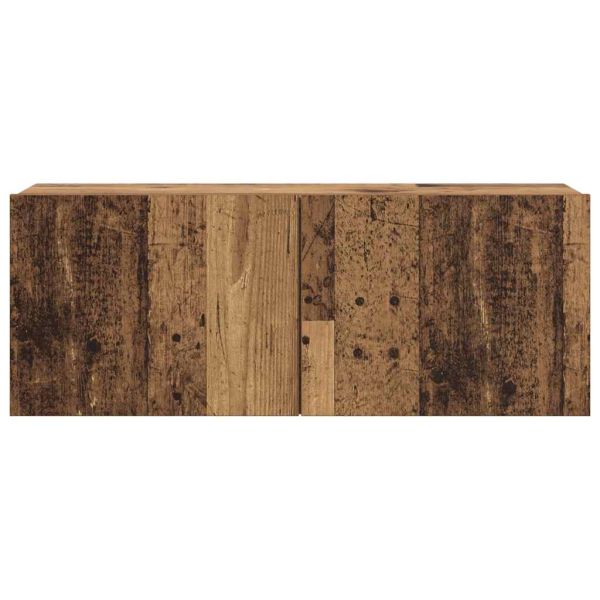 Комплект ТВ шкафове за стенен монтаж 6 части, инженерно дърво