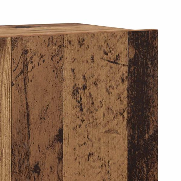 Комплект ТВ шкафове за стенен монтаж 6 части, инженерно дърво