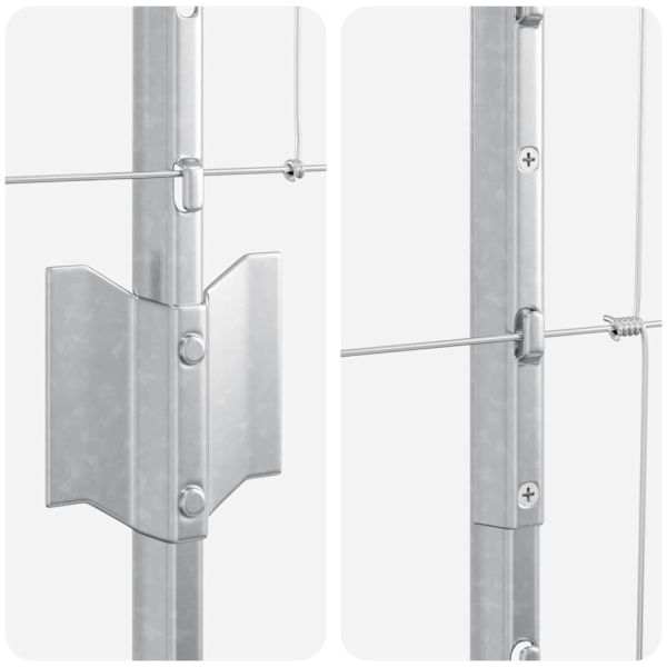 Ограда с пост Сребрист 1,2 x 50 m Стомана