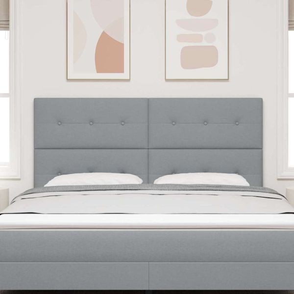 Облегалка за глава с таблото Светлосиво 180 cm Изкуствена