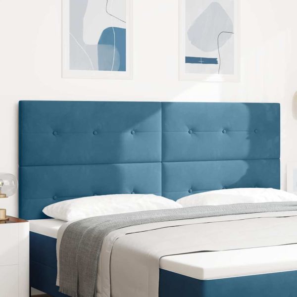 Облегалка за глава с таблото Тъмен син 200 cm Изкуствена