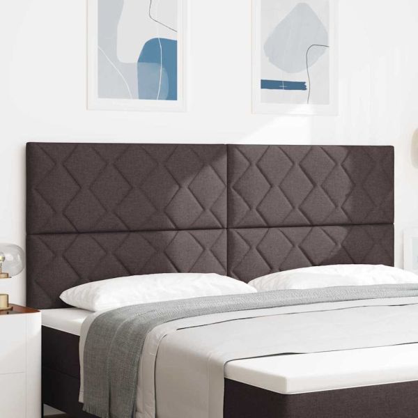 Облегалка за глава с таблото Тъмен кафяв 200 cm Изкуствена