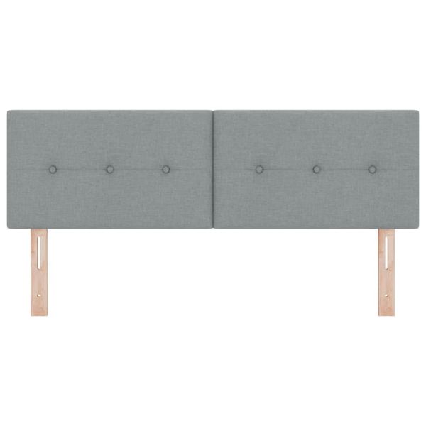 LED глава С LED лентисти светлини Светлосиво 144 см Полиестер