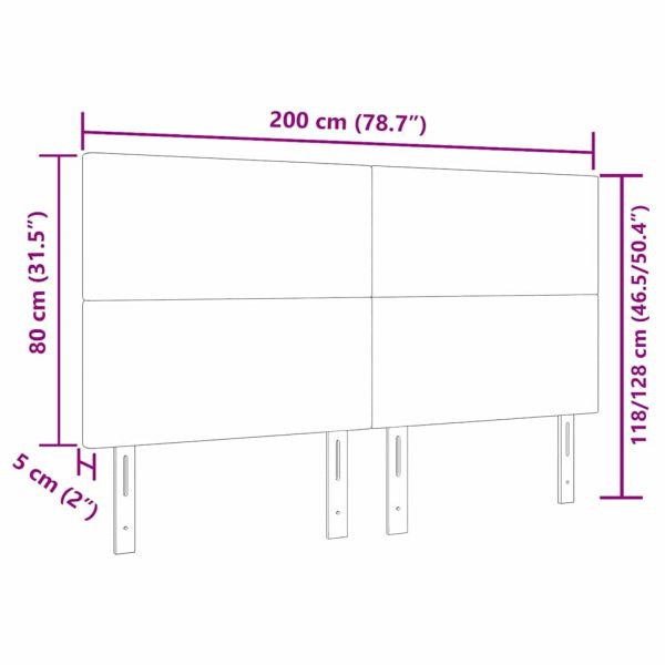 LED глава С LED лентисти светлини Светлосиво 200 cm Полиестер