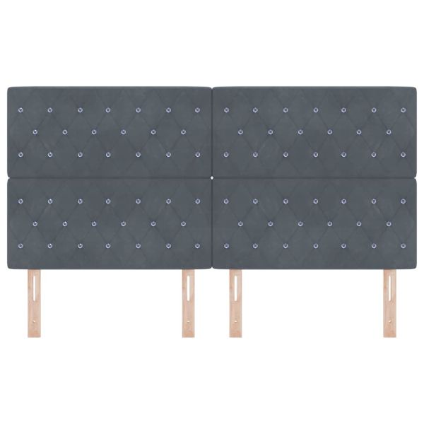 LED глава С LED лентисти светлини Тъмен сив 180 cm Полиестер