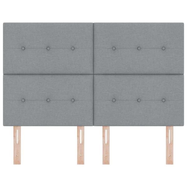 LED глава С LED лентисти светлини Светлосиво 144 см Полиестер