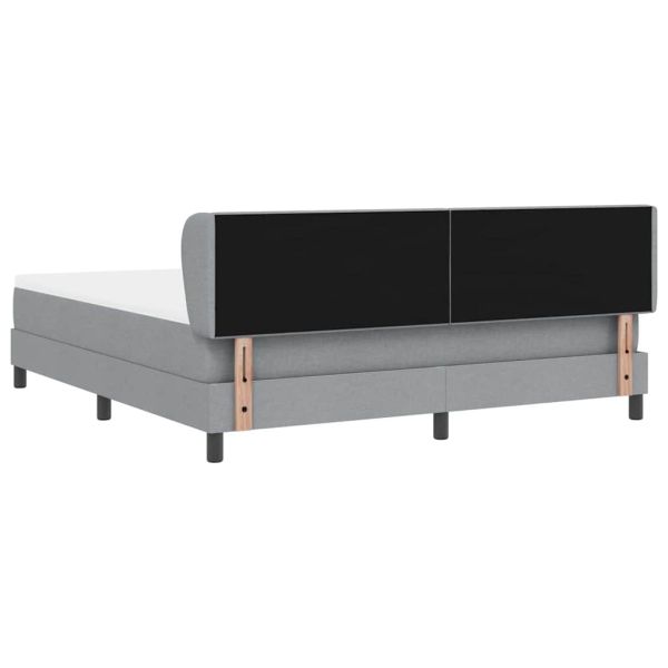 Легло с пружинирана основа Светлосиво 180 x 200 cm текстил