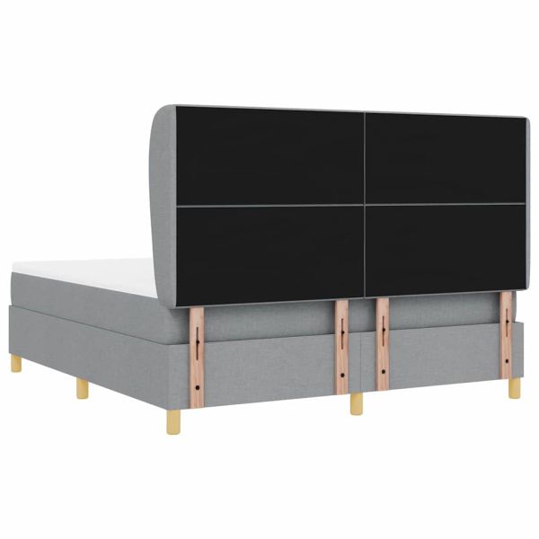 Кутия със спална основа и матрак Тъмен Сив 90x190 см Светлосиво