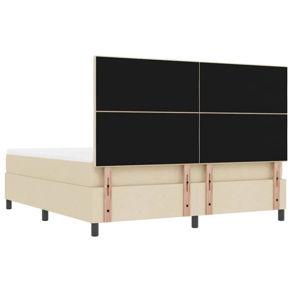 Легло с пружинирана основа с матрак Крем 180 x 200 cm текстил