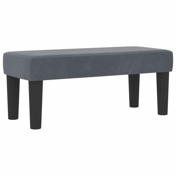 Легло с пружинирана основа Тъмносив 100 x 200 cm Кадифе