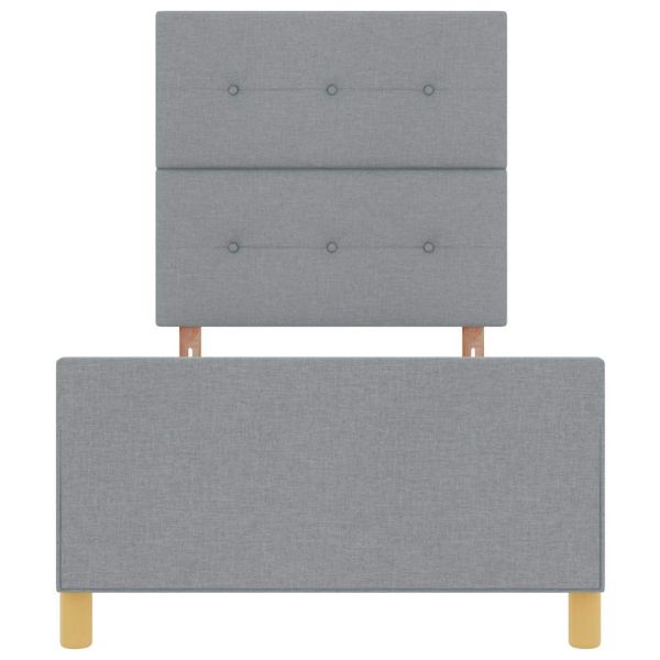 Рамка за легло с таблото Светлосиво 80 x 200 cm текстил