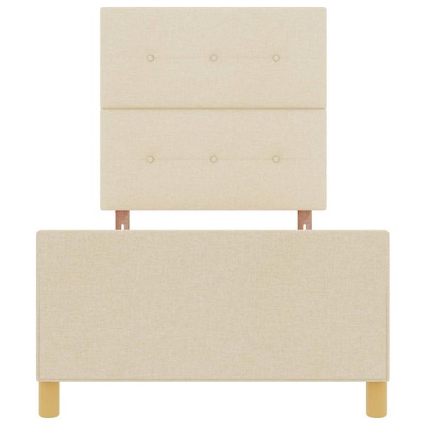 Рамка за легло с таблото Крем 90 x 200 cm текстил