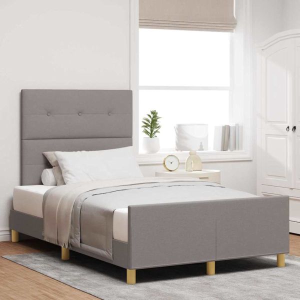 Рамка за легло с таблото Таупе 120 x 200 cm текстил