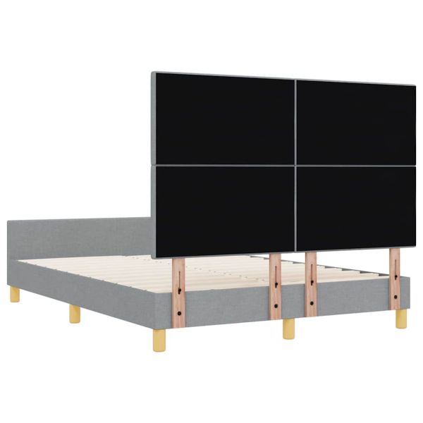 Рамка за легло с таблото Светлосиво 160 x 200 cm текстил