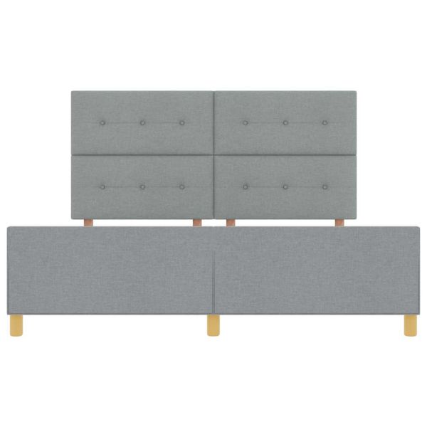 Рамка за легло с таблото Светлосиво 180 x 200 cm текстил