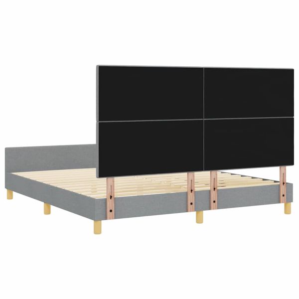 Рамка за легло с таблото Светлосиво 180 x 200 cm текстил