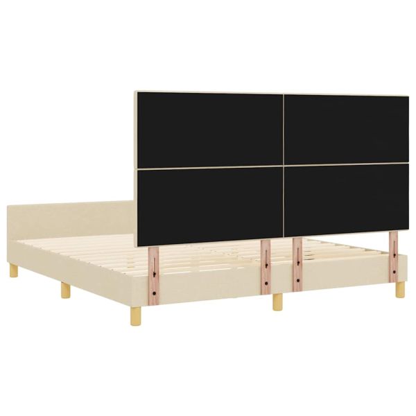 Рамка за легло с таблото Крем 180 x 200 cm текстил