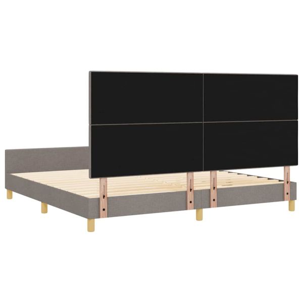 Рамка за легло с таблото Таупе 200 x 200 cm текстил