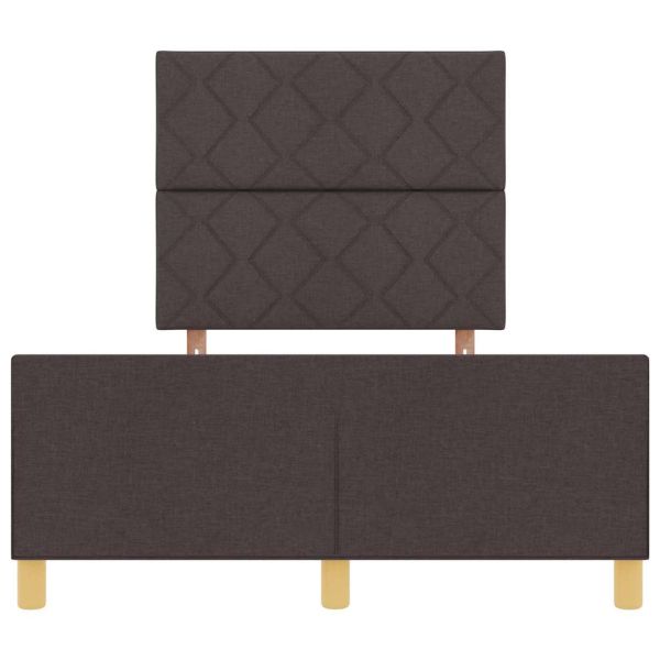 Рамка за легло с таблото Тъмнокафяв 120 x 200 cm текстил