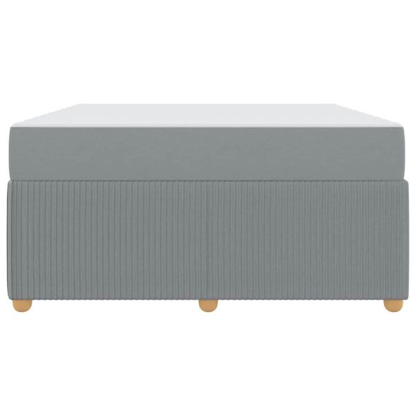 Рамка за легло с матрак Светлосиво 140 x 200 cm текстил