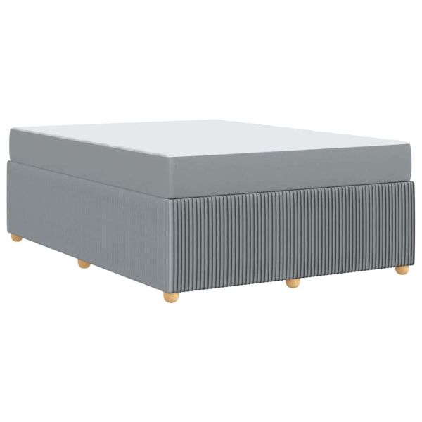 Рамка за легло с матрак Светлосиво 140 x 200 cm текстил