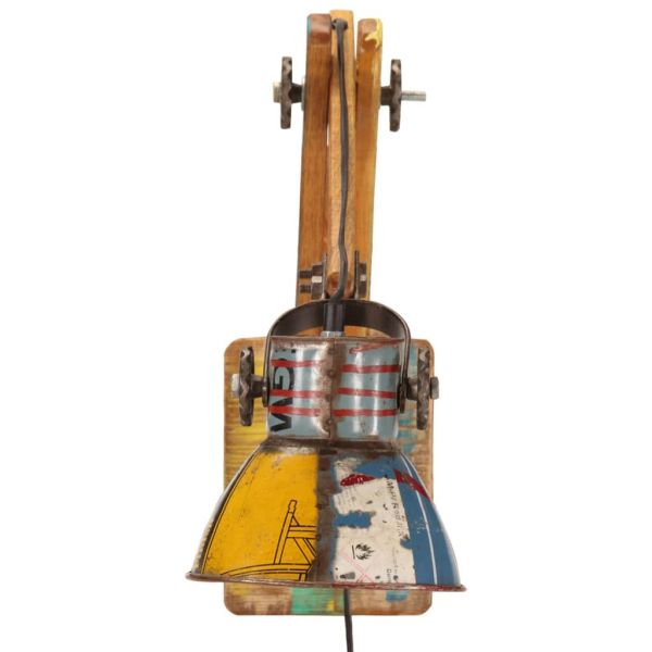 Стенна лампа, индустриален стил, многоцветна, кръгла, E27