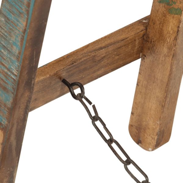 Подова лампа многоцветна E27 мангово дърво масив