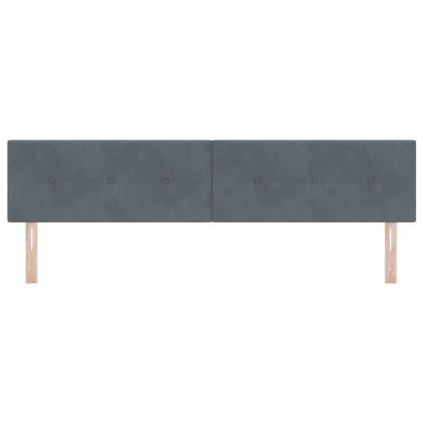 Облегалка за глава с таблото Тъмен сив 200 cm Изкуствена