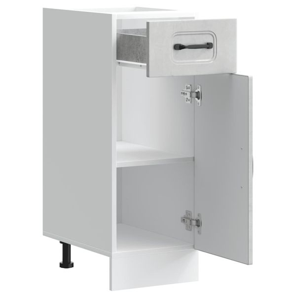 Кухненски шкаф, "Kalmar", бетонно сив, инженерно дърво