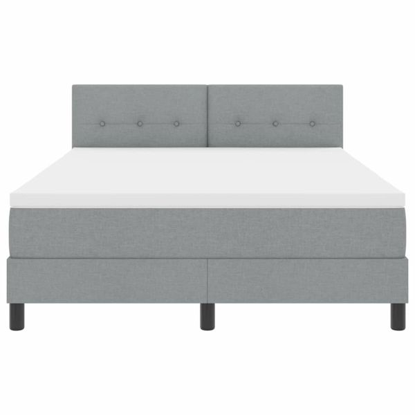 Легло с пружинирана основа Светлосиво 160 x 200 cm текстил