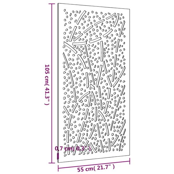 Градинска декорация 105x55 см кортенова стомана дизайн с листа