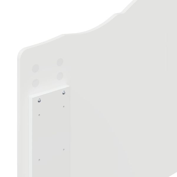 Облегалка за глава с таблото Гланц бяло 75 cm Инженерно дърво