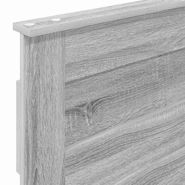 Облегалка за глава с таблото Сив Сонома 75 cm Инженерно дърво