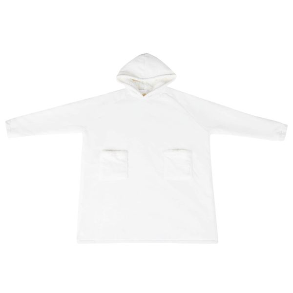 Одеяло с качулка Бяло 112 x 94 см Флийс и фланел