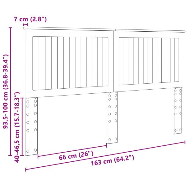 Облегалка за глава Циментено сиво 160 cm Инженерно дърво