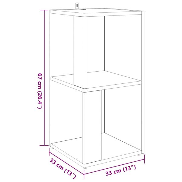 Ъглов шкаф, дъб сонома, 33x33x67 см, инженерно дърво
