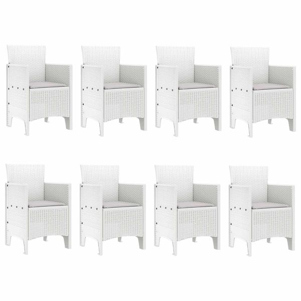 Комплект за хранене в градината 9 pcs Бяло Полипропилен