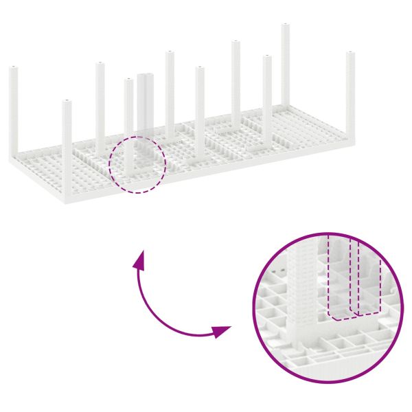 Комплект за хранене в градината 9 pcs Бяло Полипропилен