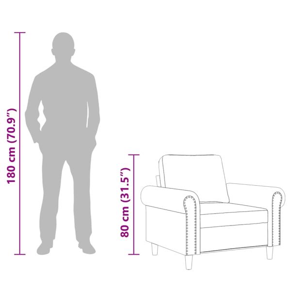 Кресло, синьо, 60 см, кадифе