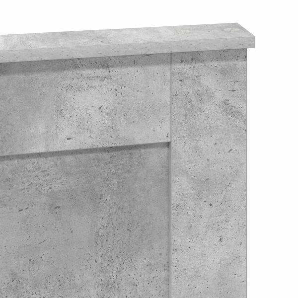 Облегалка за глава Циментено сиво 150 cm Инженерно дърво