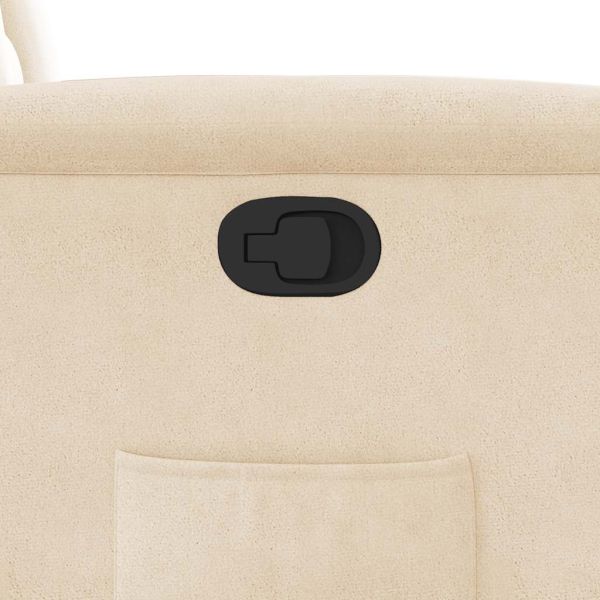 Реклайнер стол, бежов, микрофибърен текстил