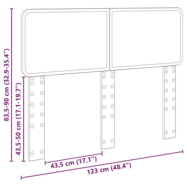 Облегалка за глава с таблото Черния дъб 120 cm Инженерно дърво