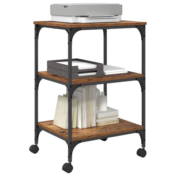 Стойка за принтер Старо дърво 50 x 41 x 75 см Инженерно дърво