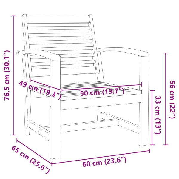 Стол 2 pcs Кафяво 65 x 60 x 76,5 см Солидно тиково дърво